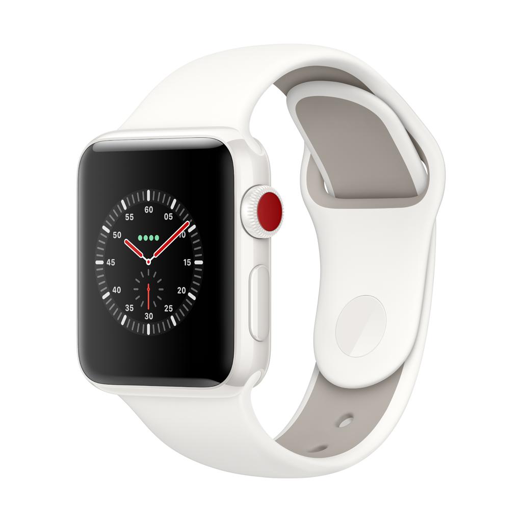 Apple Watch Edition - White Ceramic Case with Soft White/Pebble Sport Band